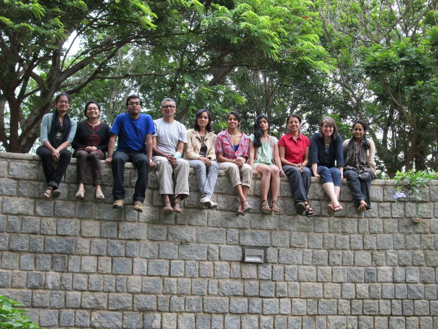 class of 2013, Anil Ananthaswamy is seen fourth from left and author Shreya Dasgupta third from the right.